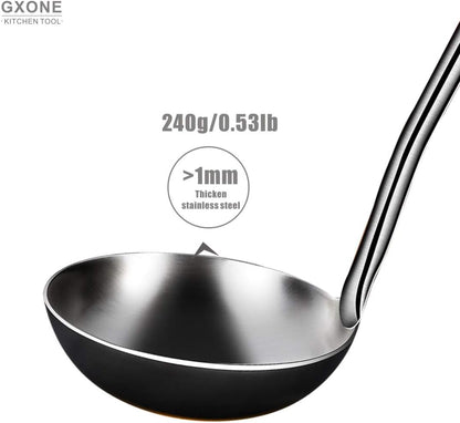 Slotted Spoon,304 Stainless Steel Skimmer Spoon with Heat Resistant Wooden Handle,Silver/15.8Inch