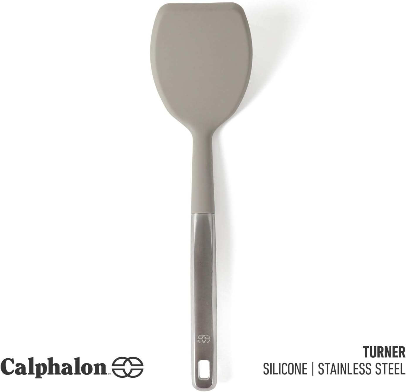 Calphalon Prime Slotted Turner, Kitchen Flipping Spatula, Slotted Spatula with Silicone Head and Stainless Steel Handle, Heat Resistant Nonstick Cookware for Flipping and Draining (Navy Blue)