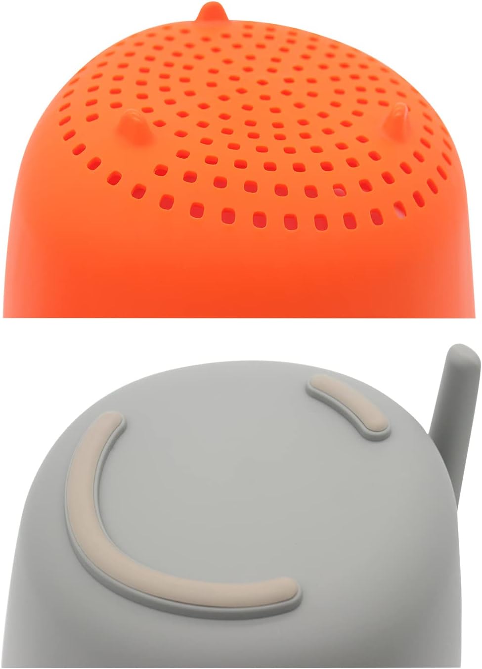 2 in 1 Colander with Long Handle Strainer and Mixing Bowl, Fruit Vegetable Washing Basket, Double Layered Strainer, Non-slip Bottom, Stackable, Dishwasher Safe, Soaking Draining and Straining