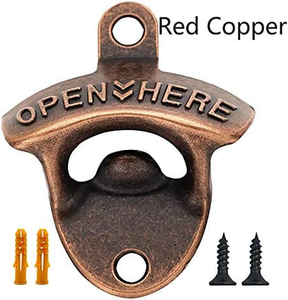 Beer bottle openers Cast Iron wall mounted bottle opener(Set of 2With screws)