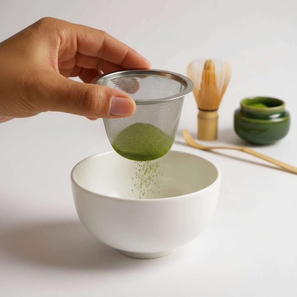 Japanese Fine Mesh Tea Sifter – Stainless Steel Tea Strainer for Matcha & Loose Leaf Tea -Made in Japan (Hammered Handle)