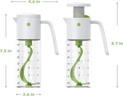 Yuehuam Salad Dressing Mixer, 300ml/ 10oz Leak Proof Salad Dressing Shaker Glass Bottle Juice Storage Ketchup Homemade Salad Dressing Container