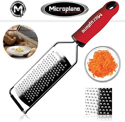Microplane Gourmet Series Cheese Grater with Soft Touch Handle (Extra Coarse, Black)
