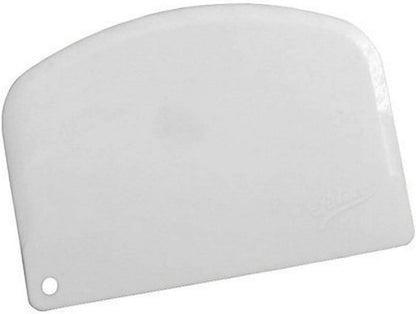 Ateco 1303 Bowl Scraper Set, Flexible Food-safe Plastic, White, 6-Pieces
