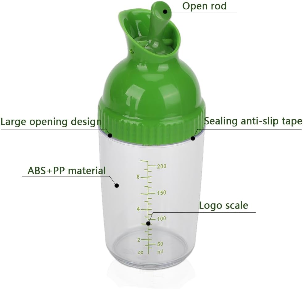 VINGVO 200ml Salad Dressing Container, Condiment Bottles, Salad Dressing Bottles Salad Dressing Shaker Prevent Leakage Salad Dressing Jar with Lid