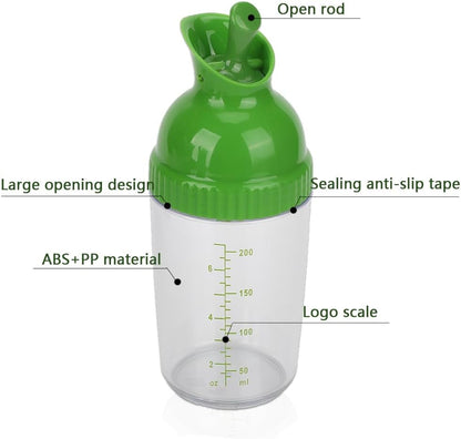 VINGVO 200ml Salad Dressing Container, Condiment Bottles, Salad Dressing Bottles Salad Dressing Shaker Prevent Leakage Salad Dressing Jar with Lid