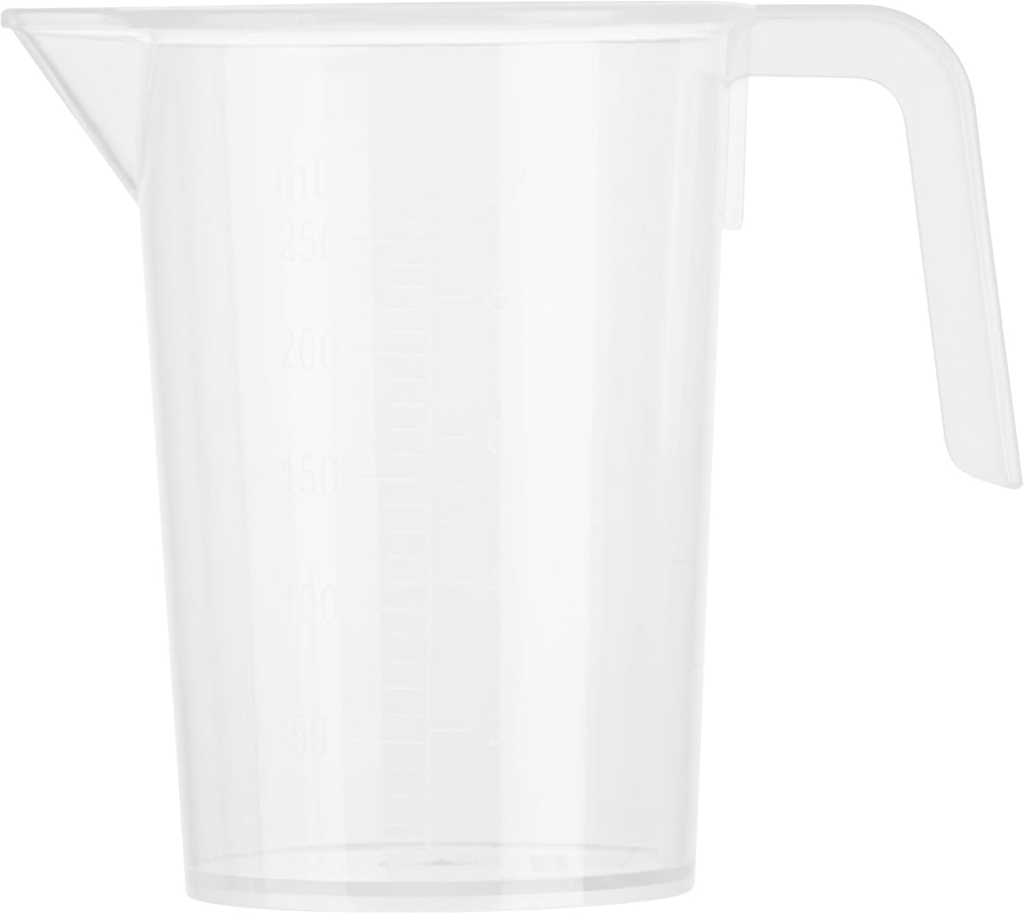 Restaurantware Measuring Cup, 8 Ounce Pack of 1 Conical Spout Liquid Scaling Vessel Embossed Ml and Oz Graduations, Clear Plastic Measuring Cup with Handle, For Cooking Baking For Oil Flour