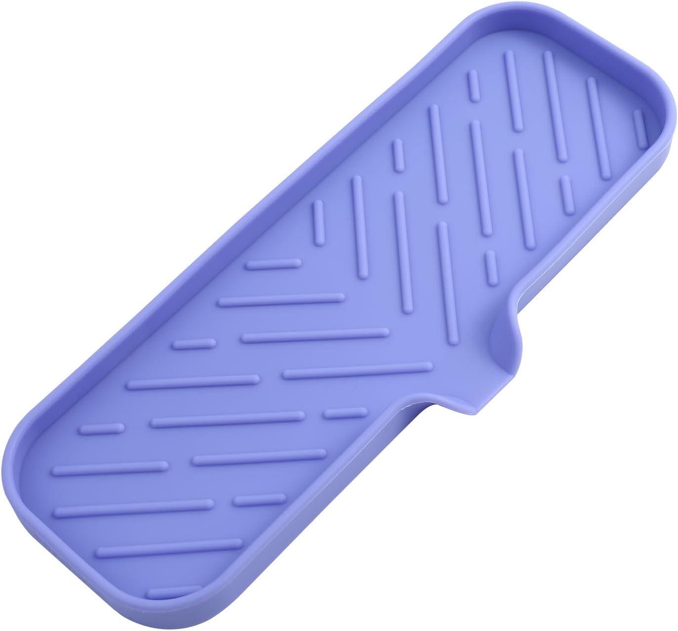 MicoYang Silicone Soap Dish with Drain Spout, Self-Draining Sink Organizer Tray for Bathroom and Kitchen, Sponges, Dispensers and Soap Holder, Non-Slip and Dishwasher Safe, Black (Compact, 4.9"×3.2")