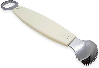 WitnyStore Kitchen Tool 8½" Long Orange Plastic Handle Stainless Steel Peeler - Thai Cooking Utensils Multipurpose Portable Hand-Held Cookery Equipments for Preparing Food Fruit Vegetable