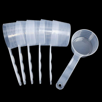 6pcs Milk Powder Scoops Laundry Detergent Scoop Lab Measuring Spoon Plastic Measuring Spoons for Cosmetics Powders Kitchen