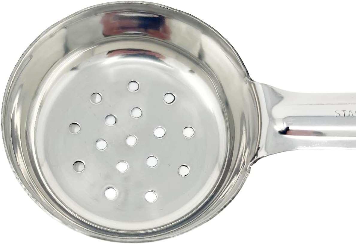 Generic 2 Pack - 4 oz. Slotted Portion Control Scoops, Spoodles - Green Handle Perforated Food Serving Spoon, Medium, Silver, MCP04EP