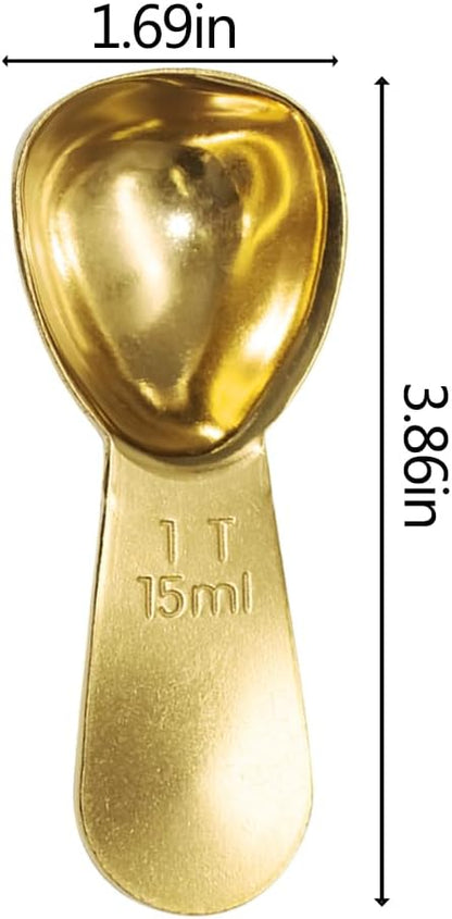 1 Pack Coffee Scoop, 2 Tablespoon, Stainless Steel Measuring Spoons for Ground Coffee, Sugar, Protein Powder, Tea Leaves (1, Silver, 30 ml)