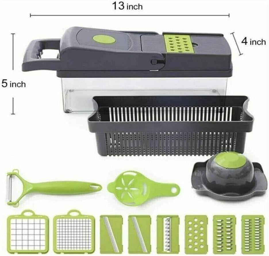 14 In 1 Fruit Vegetable Slicer Cutter Food Onion Veggie Dicer Chopper Kitchen