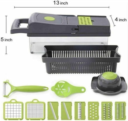 14 In 1 Fruit Vegetable Slicer Cutter Food Onion Veggie Dicer Chopper Kitchen