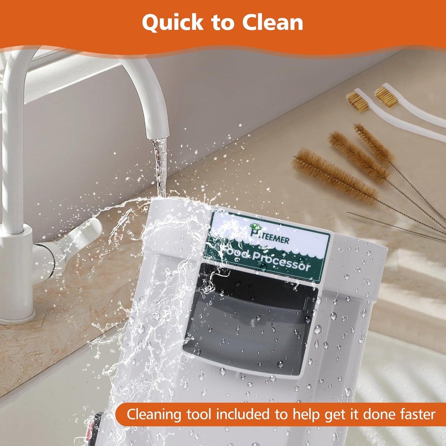 5-In-1 Electric Vegetable Chopper, Commercial Vegetable Slicer | Stainless Steel Blades, 100W Motor, Dual Chutes, Veggie Dicer with Slicing Shredding Striping, for Onion Potato Cabbage Fruit