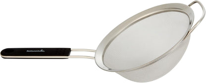 Restaurantware Fine Mesh Strainer Set of 3 Different Sizes with Silicone Handle Stainless Steel Extra Fine Mesh Strainer Heat-Resistant Handle Dishwasher-Safe for Rice, Quinoa, Pasta