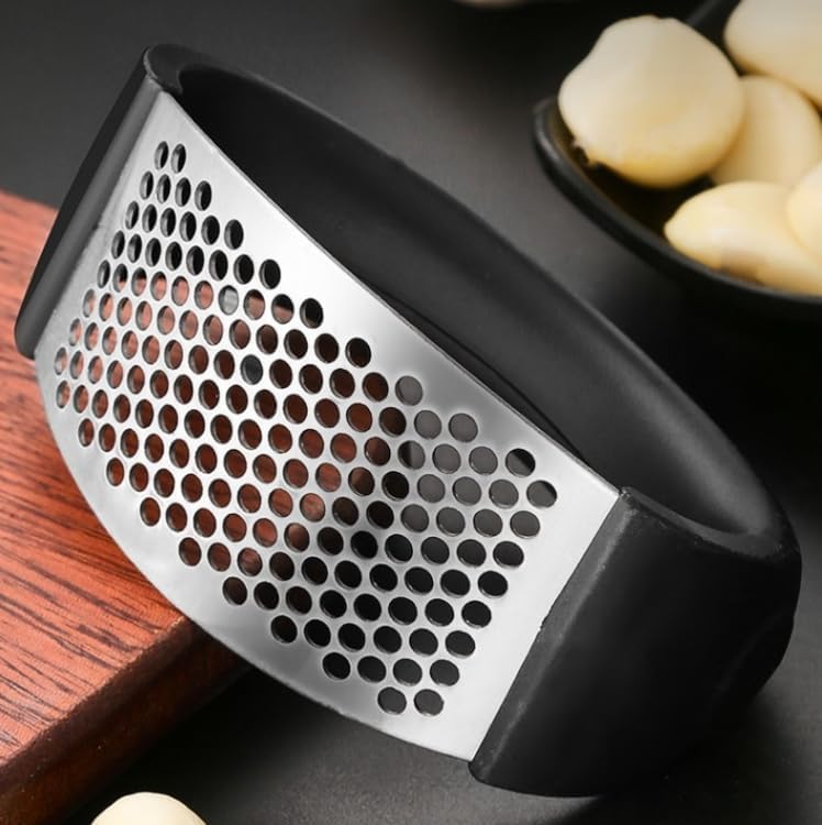 Stainless Steel Garlic Juicer, 2026 New Garlic Juicer Rocking Arm Pulverizer, Multifunctional Home Pulverizer, Portable Manual