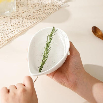 Pottery Herb Stripper Bowl, Handmade Ceramic Herb Peeling Bowl, Herbs Stripper Tool 5 Holes for Separating Leaves and Stems, Pottery Kitchen Tool for Meal Prep, Kitchenware for root removal