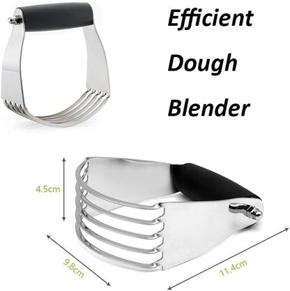 Dough Blender, Professional Heavy Duty Stainless Steel Pastry Dough Cutter Butter Cutter with Blades (1, Red)