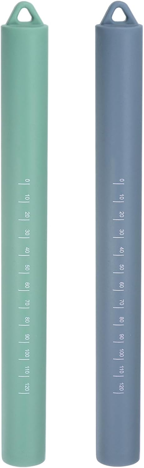 HARFINGTON Silicone Rolling Pin 10" Silicone Surface Non-Stick Stainless Steel Inner Core Dough Roller Kitchen Roller for Baking Pastry Pizza Fondant Bread, Green