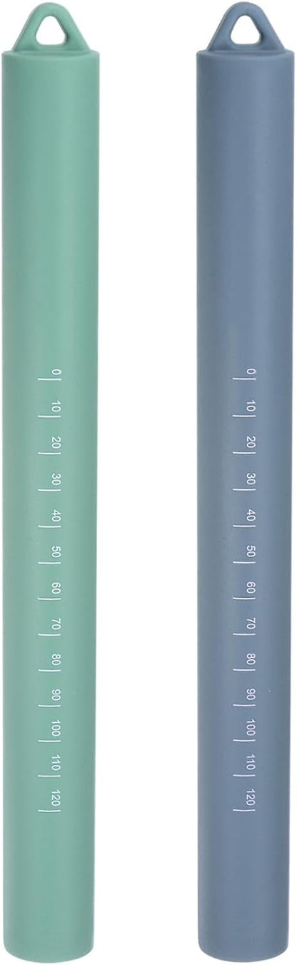 HARFINGTON Silicone Rolling Pin 10" Silicone Surface Non-Stick Stainless Steel Inner Core Dough Roller Kitchen Roller for Baking Pastry Pizza Fondant Bread, Green