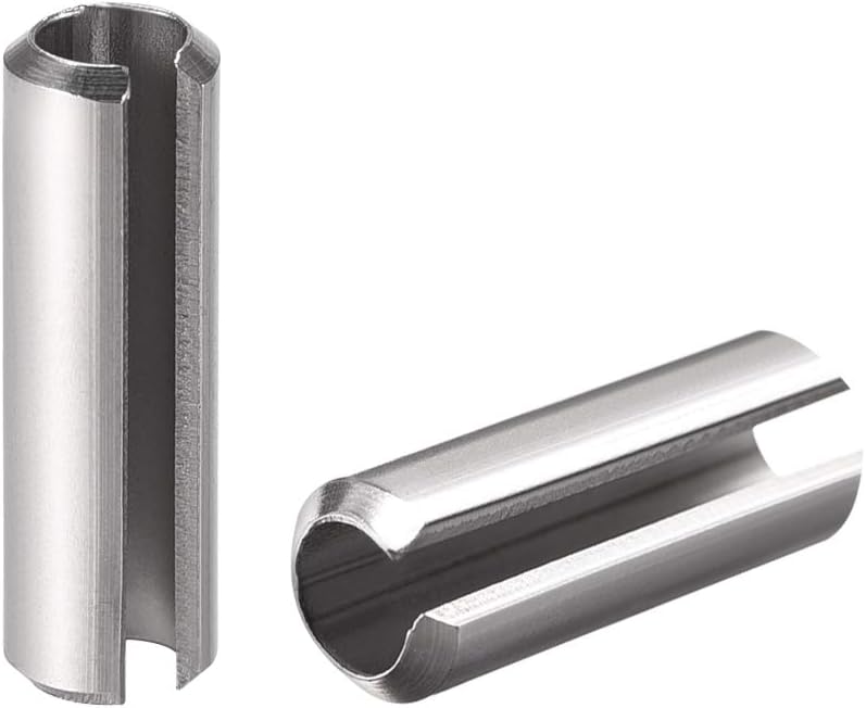 uxcell Slotted Spring Pin - M4 x 30mm 304 Stainless Steel Split Spring Roll Dowel Pins Plain Finish 20Pcs