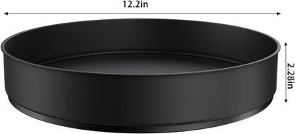 VAEHOLD Lazy Susan Turntable Spice Rack Organizer for Kitchen Cabinet, Storage Tray for Fruit, Snacks, Salad - Organizer for Cupboard, Pantry, Bathroom, Table, Cosmetic (White, 9 4/5'')