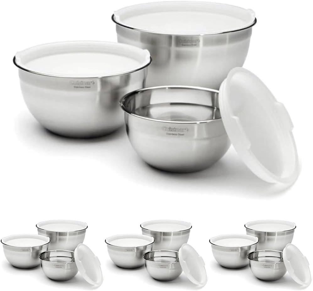 Cuisinart Mixing Bowl Set, Stainless Steel, 3-Piece, CTG-00-SMB