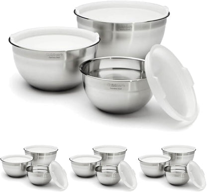 Cuisinart Mixing Bowl Set, Stainless Steel, 3-Piece, CTG-00-SMB