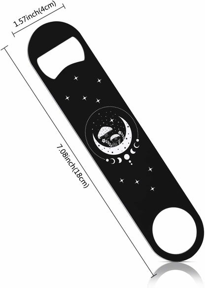 Black White Checkered Stainless Steel Bottle Opener Cool Car Racing Sports Plaid Pattern Geometric Design Flat Beer Bottle Opener Keychain for Home Kitchen Bar Restaurant Party Birthday Gift