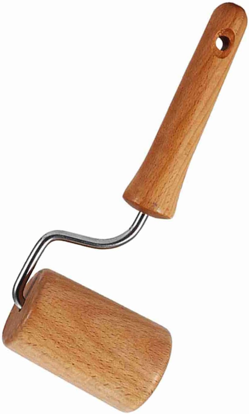 Small Rolling Pin, Pizza Dough Roller, Non Stick Wood Pastry Roller, Kitchen Wooden Rolling Pins for Baking Cooking Cookie Bread Tortilla Dumpling Fondant Clay (Style 2)