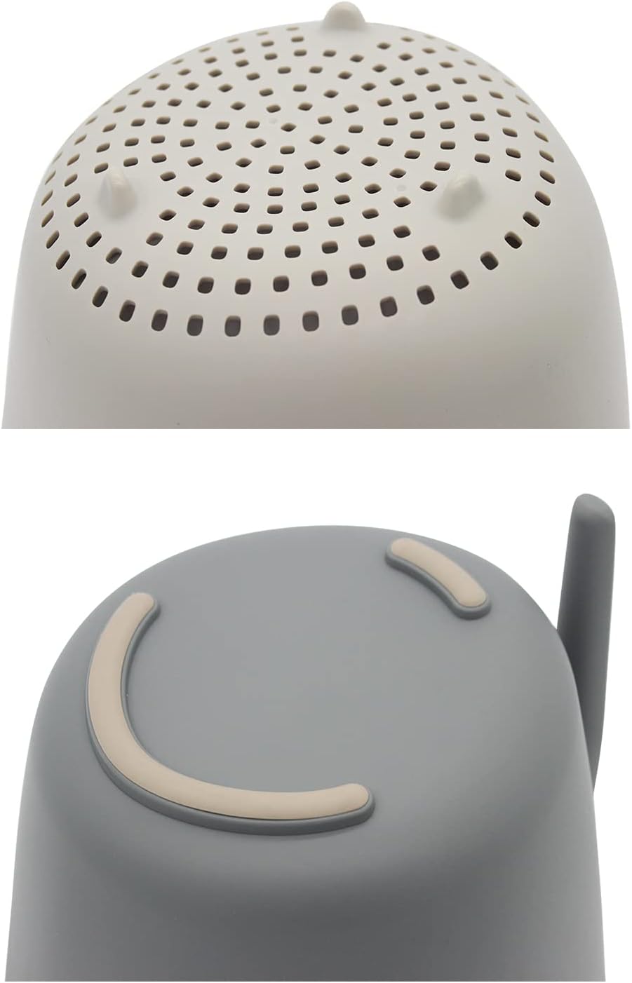 2 in 1 Colander with Long Handle Strainer and Mixing Bowl, Fruit Vegetable Washing Basket, Double Layered Strainer, Non-slip Bottom, Stackable, Dishwasher Safe, Soaking Draining and Straining