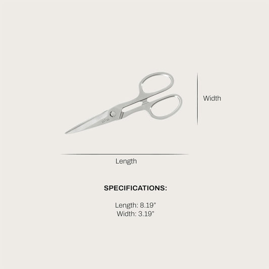 All-Clad Stainless Steel, All Purpose Kitchen Shears,Heavy gauge, Ergonomic, Rust-resistance, Food Scissors for Kitchen, Chicken, Poultry, Fish, Meat,Shelfish, Snipping herbs, 8.19 inch, Silver