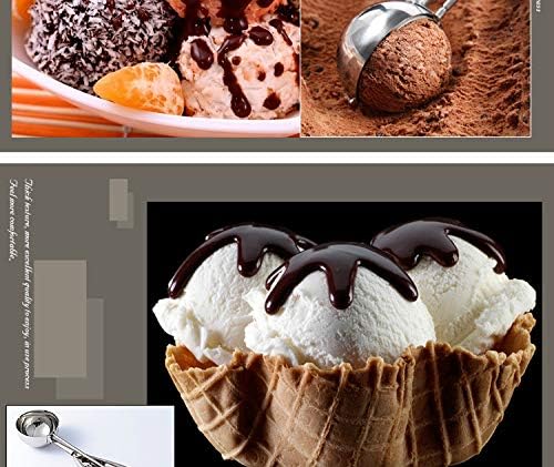 Cookie Scoop Set, 3 PCS Ice Cream Scoop with Trigger, 18/8 Stainless Steel for Baking Include Large-Medium-Small Size Perfect for Cookie, Ice Cream, Cupcake, Muffin, Meatball
