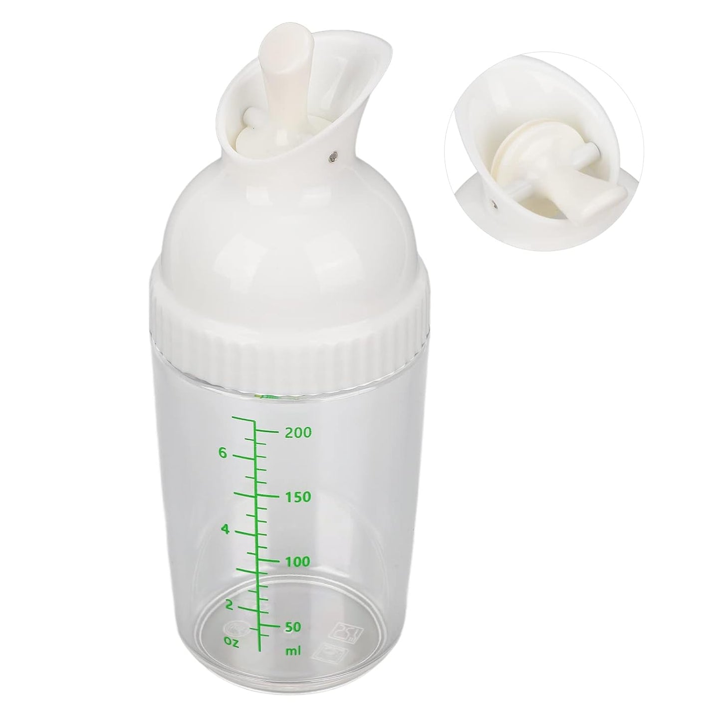 Yosoo Health Gear Salad Dressing Shaker 200ml, Leakproof Sauce Dispenser Bottle With One-Handed Lever Lid For Kitchen Oil Vinegar And Marinade Storage