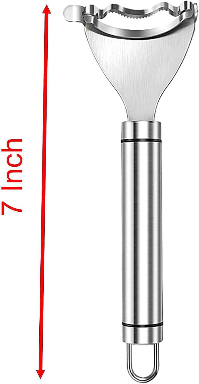 Corn Peeler, 2 Pcs 7 Inch Stainless Steel Corn Scraper for Corn Kernels Removes from Corn Cobs In Seconds (2)