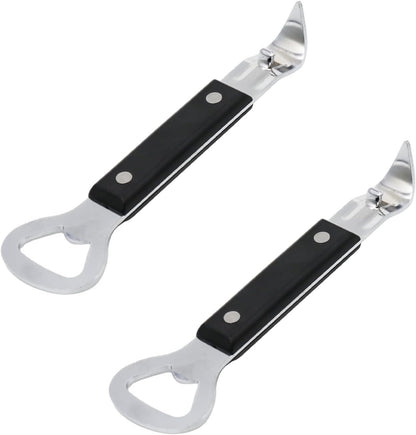 Hand Held Can Punch Opener Stainless Steel Manual Bottle Opener 2 in 1 Multifunctional Can Open Tool