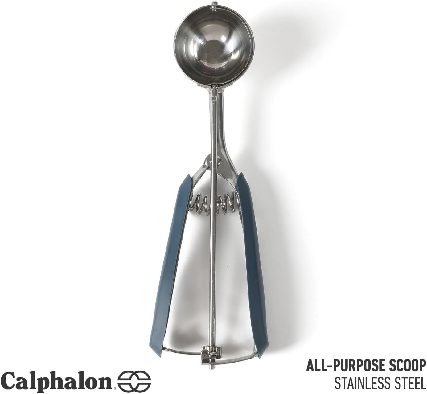 Calphalon Cookie Scoop, Stainless Steel Trigger Scoop for Cookie Dough, Ice Cream & Batter, Portion Control Kitchen Scoop with Release Mechanism, Taupe