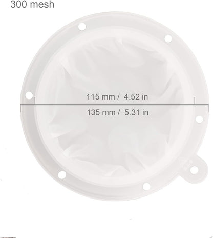 8.4in 80 Mesh Big Nylon Mesh Filter Ultra-Fine Sieve Sediments Strainer PP Frame for Straining Juice,Honey,Tea