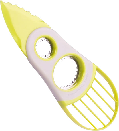 3-in-1 All-in-One Avocado Slicer Tool – Cuts, Pits & Slices Perfectly in Seconds, Soft Non-Slip Grip, Dishwasher Safe (Stainless Steel Avocado Cutter and Pitter)