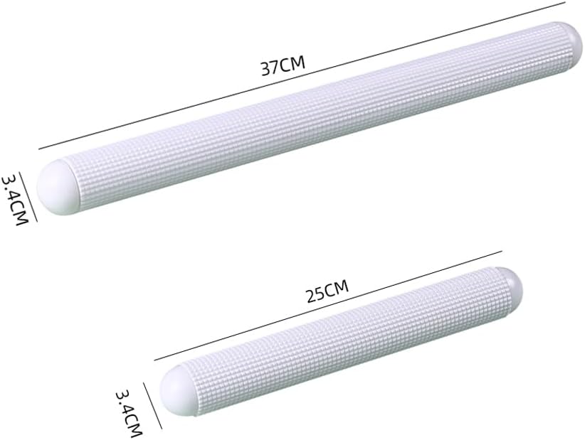 Growtail Rolling Pin Fondant Cake Dough Roller Plastic Non-stick Kitchen Rolling Pin for Cake Bread Set of 2