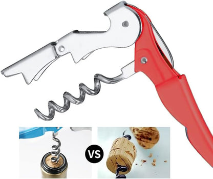 Kit-Home Professional Waiter Corkscrew Wine Openers Set (4 PCS),Upgraded with Heavy Duty Stainless Steel Hinges Wine Key for Restaurant Waiters, Sommelier, Bartenders