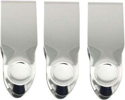 3Pcs Silver Stainless Steel Strawberry Huller Fruit Stem Remover Home Kitchen Tools for Cherry Tomato, Fruit and Vegetable Corers