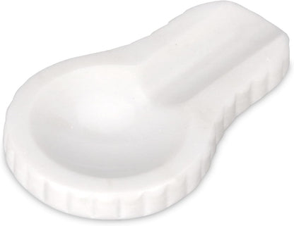 Marble Spoon Rest for Kitchen Stove Countertop, Marble Utensil Holder, Perfect for Spatula, Ladle, Fork (1, Viva jade, 4 * 6.5)