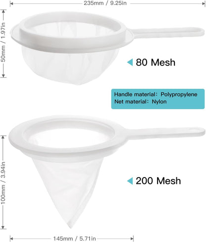 Baby Brine Shrimp Sieve 80 Mesh 200 Mesh kit for Brine Shrimp Hatchery