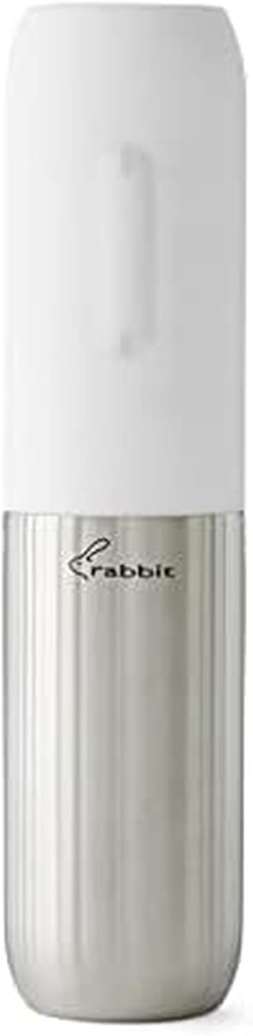 Rabbit Electric Corkscrew Wine Opener - Push Button Automatic Bottle Opener, Compact Design, Opens Bottles Quietly, Stores Vertically or Horizontally, Black