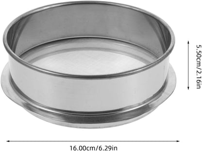 LALAFINA Fine Mesh Strainer 100 Mesh Round Flour Sifter 6 Inch Stainless Steel Ceramic Glaze Filter for Baking Straining Powdering Pottery Slurry
