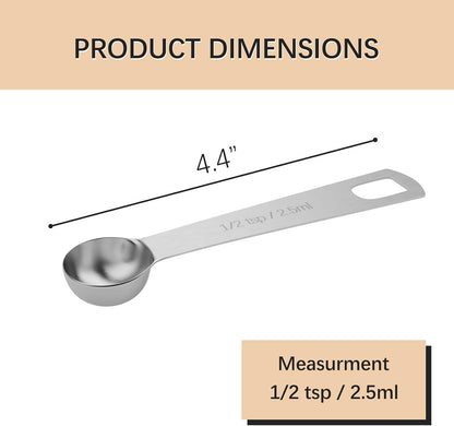 1PCS 1tbsp (3tsp, 15ml, 1/2oz) Single Measuring Spoon, Stainless Steel Individual Teaspoons Only