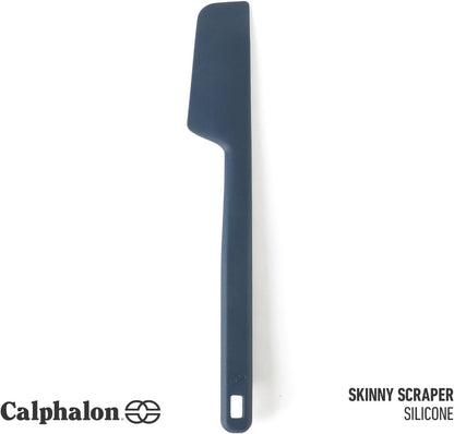 Calphalon Prime Scraper Set, 2-Piece Silicone Kitchen Scraper Set, Flexible Baking & Cooking Scrapers, Heat-Resistant Nonstick-Safe Tools with Ergonomic Handles, Navy