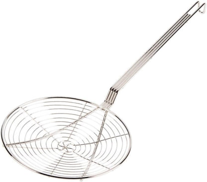 Soro Essentials- 9” Stainless Steel Round Spiral Wire Skimmer Strainer- Cooking Spider Skimmer Wire Kitchen Utensils for Cooking Pasta Strainer Spoon Kitchen Frying and Draining